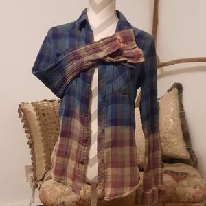 Grungy Bleached & Blinged-out Flannel